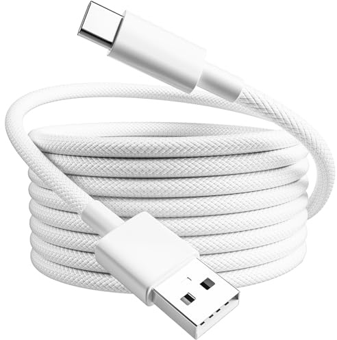 Cable de carga USB C extra largo de 7 m, cable de carga rápida de 3,1 A, cable USB tipo C trenzado para controlador de PS5, Samsung Galaxy S10/S9/S8 Plus, Note 10 9 8, LG V30 V20 G6 G5, Moto, LG