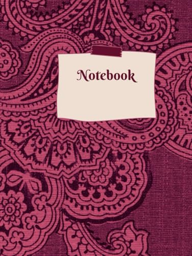 Velvet Whispers – Elegant Paisley Notebook: Timeless Pattern – Burgundy Journal for Inspired Writing