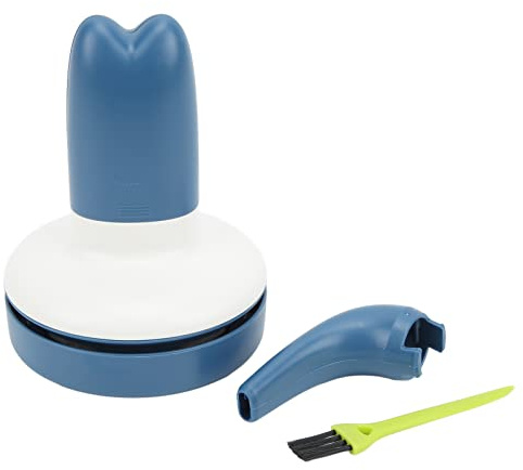 QWUUYEC Desktop Vacuum Cleaner Mini Handheld Portable Table Dust Eraser, Plastic Nylon, 1 Set - Strong 360° Suction, Durable Brush, Easy One - Button Operation for Office and Home (Blue)