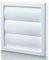Blauberg White Gravity Grille 100 mm - 4 inch External Ducting Air Vent with Round Spigot and Non-Return Gravity Shutters for Kitchen Ceiling Extractor Fans Bathroom Ventilation Duct Fan Cover