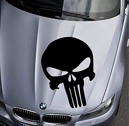 wDesigns Autoaufkleber The Punisher Totenkopf Aufkleber Motorhaube Sticker Schädel