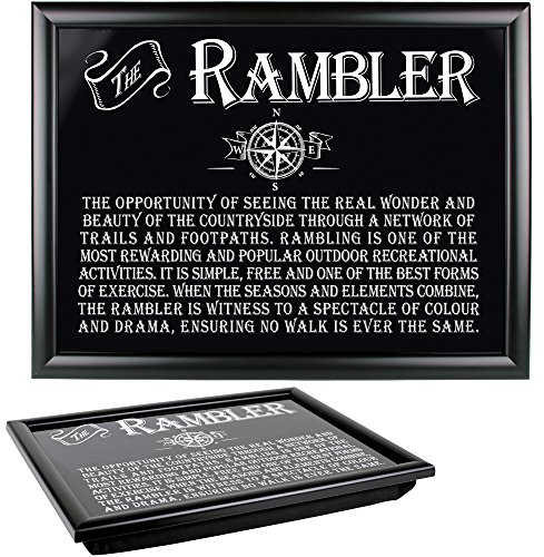 Arora Ultimate Gift For Man 8829 Rambler Walk Lap Tray, Black, One Size