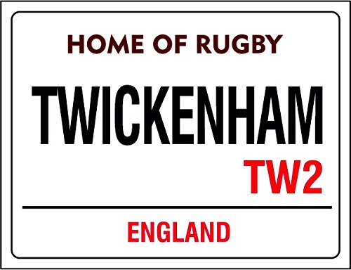 Ecool Home of rugby twickenham england funny quote retro shabby chic vintage style acrylic fridge magnet or can be used a a plaque