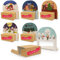 itenga Geschenkverpackung Set Weihnachten 6x Verpackung + 6x Geschenkbox + Sticker