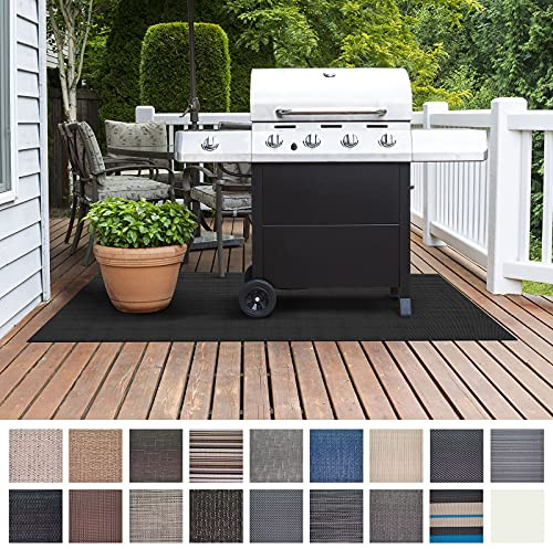 Floordirekt Grillmatte Bodenschutz Grillteppich, Grillunterlage, Grillschutzmatte für Gasgrill & Holzkohlegrill für Outdoor und Garten - 90 x 120 cm Padua