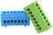 N Klemmen PE Klemme für Hutschiene Sammelklemmen 7-15 polig 16mm² fingersicher (7-Polig Blau - Grün)