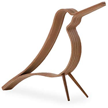 Cooee Design Dekofigur Skulptur Woody Bird aus Eiche in der Farbe Braun, Maße: 19,5cm x 4,5cm x 14cm, ED-01-01-OK