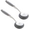 Hemoton Wire Dish Brush Stainless Steel Scourer Scrub Pad with Long Handle Cleaning Brush Stainless Steel Wire Scrubbers for Scouring Cleaning Steel Wire Balls 2PCS
