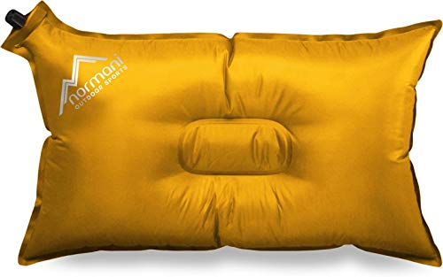 Selbstaufblasbares Kissen Outdoor Thermokissen Camping QuickFit Farbe Orange