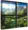 Briefkastenanlage 4 Fach | Postkästen 72x64x10cm groß | verzinkter Stahl Silber DIN A4 Motiv Bergsee Alpen | Briefkasten Set 4 Briefkästen Namensschild, 2 Schlüssel, Montagematerial