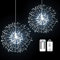 2 Pack 150 LED Firework Fairy String Lights, 8 Modes Function with Remote Control, Battery Operated Hanging Starburst Light, Waterproof Decorative Lights for Christmas, Parties, Home (White)