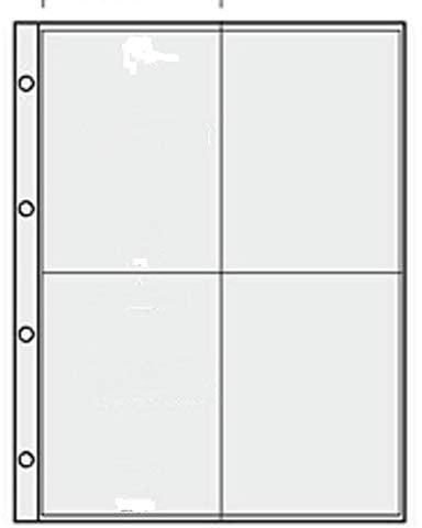 Fotohüllen, Sammlerhüllen, DIN A4 Format 10 x 15 CM für Autogrammkarten, Bilder, Fotos,Postkarten usw. (25 Blätter)