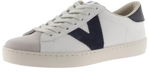 victoria Low-Top Unisex Berlin Leder & Kontrast-Teile & Spaltleder-Zehe 1126142 für Erwachsene Marino 45