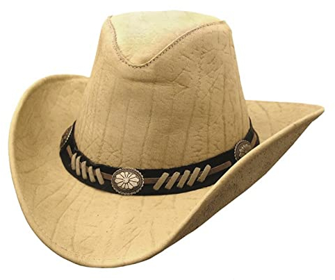 Original Lederhut Cowboyhut Australien-Hut mit Krempe in verschiedenen Varianten und Farben für Damen, Herren und Kinder, UPF 50+ Sonnenschutz
