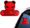 Hitburu Mantieni la Distanza Adesivi per Auto Riflettenti,Adesivi Riflettenti Panda creativi - per la Decorazione di avvertenza di Sicurezza per Veicoli ad Alta visibilità, Impermeabili