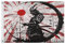 Drapeau japonais vintage du samouraï - 90 x 150 cm - Double couture avec œillets - Drapeau de jardin extérieur - Pour intérieur et extérieur - Décoration de fête