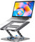 MCHOSE Laptop Stand for Desk, Ergonomic Laptop Riser with 360° Rotating Base, Aluminum Laptop Stand, Adjustable Foldable Laptop Holder Compatible with MacBook Air Pro, Dell XPS, 10-17 Laptops, Grey