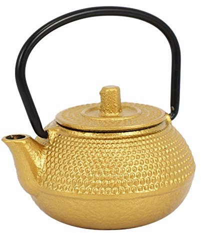 Herklotzn Mini Estilo Japonés Tetera de Hierro Fundido Botella de Hierro Tetera Pequeña Tetera 50 Ml, Fácil de Llevar