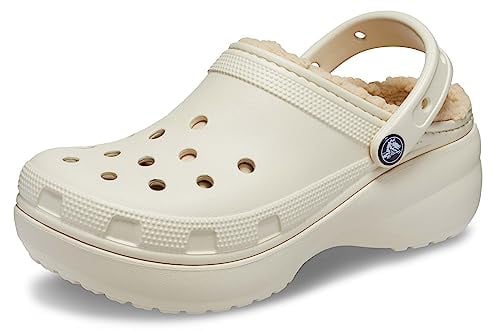 Crocs Classic Platform Lined Clog 39-40 EU Bone