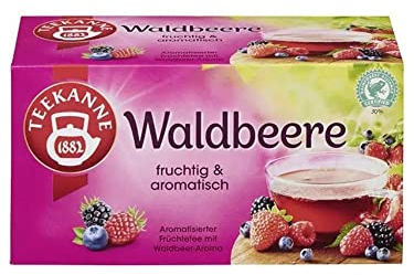 Teekanne Fruchtige Waldbeere 50g, 20 Beutel Aromatischer Tee Natürlish Kräutertee 1 Packung