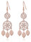 Meissa Boucles d'oreilles Bohème argent 925 Pendantes attrape-rêves pour femmes Boucles d'oreilles Fantaisie Longue Boucles d'oreilles artisanales Cadeaux d'anniversaire (Or rose)