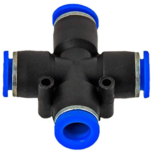 Kreuz Stück Verteiler für 8mm PU Schlauch - Steck Verbinder Pneumatik Fitting Druckluft