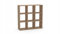 KLX Würfelregal Goldene Eiche 3x3 – Regal Würfel mit 9 Fächern - Raumteiler Regal 100 x 100 cm - Bücherregal für Wohnzimmerund Büro