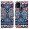 Cadorabo Hülle kompatibel mit Samsung Galaxy M31 - Design Blaues Mandala No. 1 - Schutzhülle mit Magnetverschluss, Standfunktion und Kartenfach