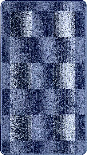 andiamo Teppich Dalia strapazierfähiger Teppichläufer aus Polypropylen pflegeleicht und fleckenbeständig 67 x 120 cm hellblau