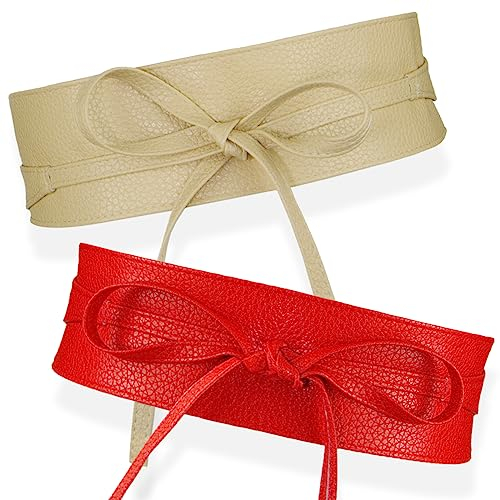 Satohom Damen Taillengürtel Breiter Obi gürtel Damen Gürtel Wickelgürtel Hüftgürtel Bindegürtel Ledergürtel,Hüftgürtel Ledergürtel für Damen Mädchen