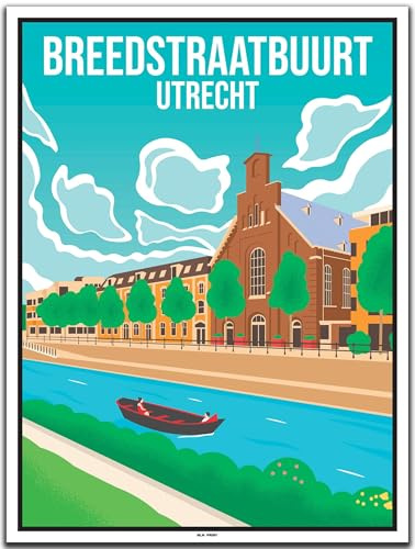 BLN PRINT Utrecht Breedstraatbuurt (1) - Vintage Travel Poster