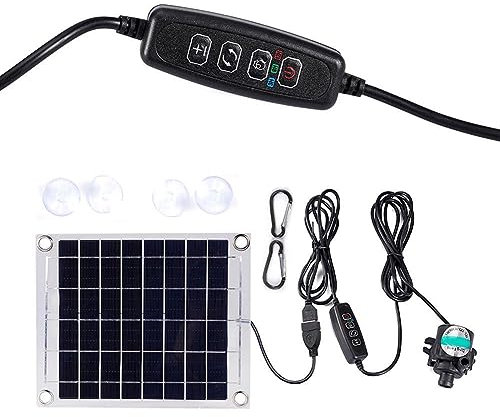 Pompe à eau à panneau solaire, pompe d'aquarium 12 V 10 W avec interrupteur de réglage Kits de pompe à panneau solaire pour piscine