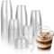 LIUCONGBD Pack of 50 Plastic Dessert Cups with Lids and Spoons, 7oz Mini Reusable Round Dessert Bowls, Clear Appetizers Serving Cheesecake Pots for Jelly Yogurt Mousse Pudding Trifles Party Supplies