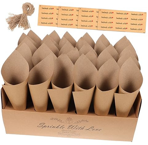 LABRIMP 1set Coni Confetti Kraft Per e Matrimoni Per e Accessori Decorativi Per Cerimonie e Speciali