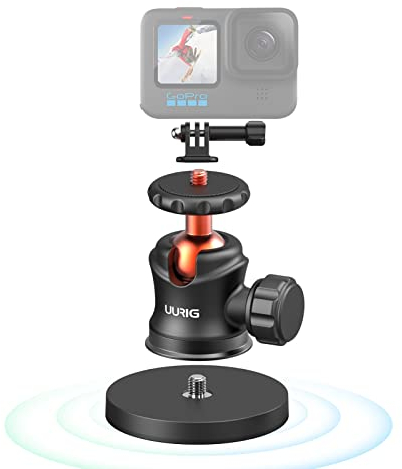 UURIG BH-04 Magnet Kamera Halterung für GoPro, Heavy-Duty Metall Auto Leistungsstarke magnetische Kamera Halterung mit 360 Grad Rotation Kugelkopf für Car Body, kompatibel mit GoPro