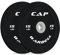 CAP Barbell Best Olympic Bumper Plate Set, Schwarz mit weißem Logo, 6,8 kg Paar
