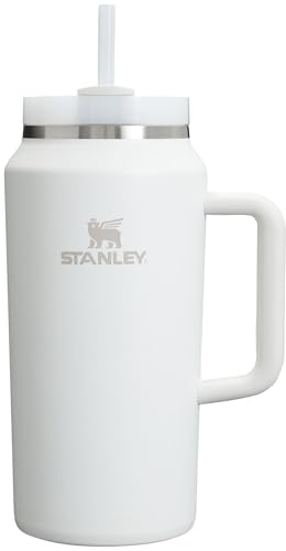 Stanley Quencher H2.0 FlowState vakuumisolierter Trinkbecher aus Edelstahl mit Deckel und Trinkhalm, für Wasser, Eistee oder Kaffee, Smoothies und mehr, Frost, 1,9 l