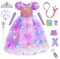 PTAYLTZX Allumer Des Robes de Princesse pour Les Filles Tout-Petits Halloween fête d’Anniversaire Filles Costume Avec Accessoires