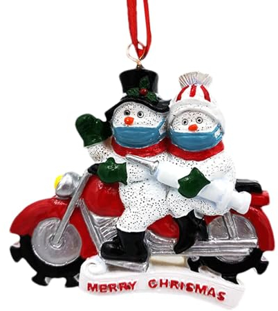 Weihnachtsdekoration | Motorrad- -Baumschmuck, tragbarer Rückspiegel-Anhänger aus Kunstharz für Jungen und Mädchen Monozoz