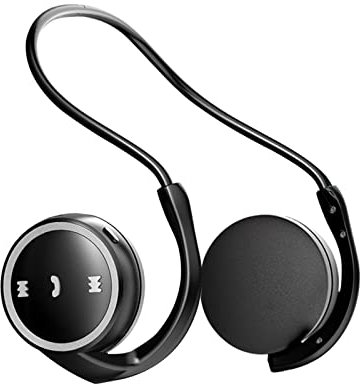 Dickly Cuffie Bluetooth 5.0 Auricolari Chiamate DSP Riduzione del Rumore per L'escursionismo, Argento Nero