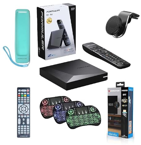 Formuler Z11Pro 4K Android 11 2GB RAM 16GB Storage with Universal Bluetooth Voice Remote Control, Case Cover, Bonus HDMI Cable, Luminous Remote, 3 Colour Keyboard, Car Mount