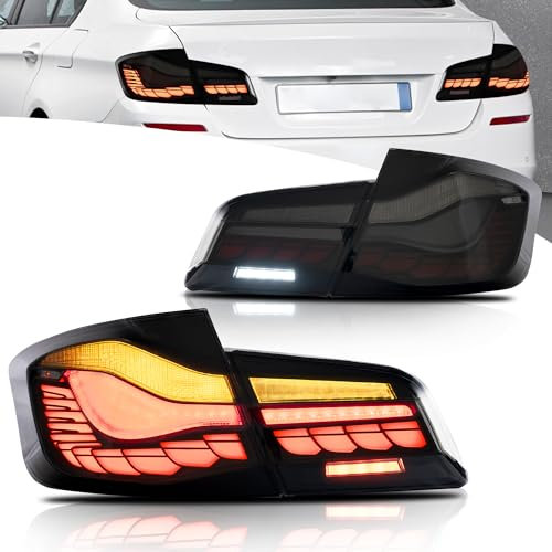 VLAND Rückleuchten Kompatibel für 5er F10 F18 M5 Seden 2011-2017 & Alpina B5/D5 Bi-Turbo 2012-2016[Nicht für F11/F07], Mit E-Prüfzeichen,1 Satz (Schwarz)