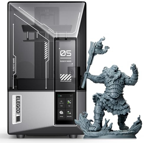 ELEGOO Mars 5 Ultra 9K Resin 3D Drucker, 150 mm/h Druckgeschwindigkeit, Intelligentes Auto-Leveling, Intelligente Fehlererkennung, WiFi-Datenübertragung, Druckvolumen 153,36 x 77,76 x 165 mm³