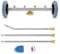 Water Broom for Pressure Washer, Dual-Function Undercarriage Cleaner, 16 Inch surface cleaner pressure washer, Underbody Car Wash Attachment 4 Nozzles With 3 Pieces Extension Wands,4000 PSI