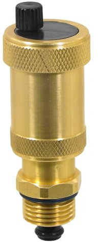 SPARES2GO Auto Air Vent 1/2 Compatible with Ideal Central Heating Boiler Systems Brass Automatic Venting with Check Valve