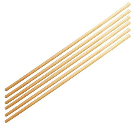 DIOXSTAR Wooden Mop Stick, Comfortable Grip, Safe & Durable, Non-Slip, Portable & Lightweight, Ergonomic Design, Multipurpose Use, 120CM (6 PCS)
