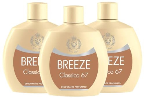 Breeze Squeeze Deodorante Profumato Unisex 48H 100 Ml (3, Breeze Deodorante Classico 67)