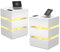 LEADZM Nachttisch mit LED-Beleuchtung 2 er Set,16 LED Farben mit Ladestation und USB-Anschlüssen,3 Schubladen Beistellschrank Nachtschrank Weiß (2, Weiß)