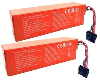 Batería De Litio De 14,4 V 3200 MAh/5200 MAh. Adecuada Y Compatible Con El Robot Fregador De Suelos Xiaomi 2.2 Pro MJST1S MJSTS1, Batería For Barredora De Batería Robótica(2battery3200)