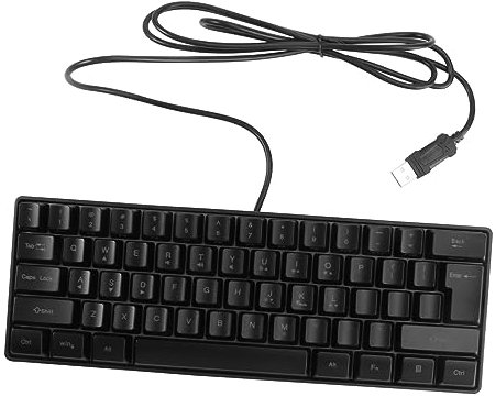 HOMOBABE Teclado Compacto RGB Retroiluminado De Teclas para Oficina y Gaming Teclado USB Diseño Ergonómico Conflictos para Uso Diario